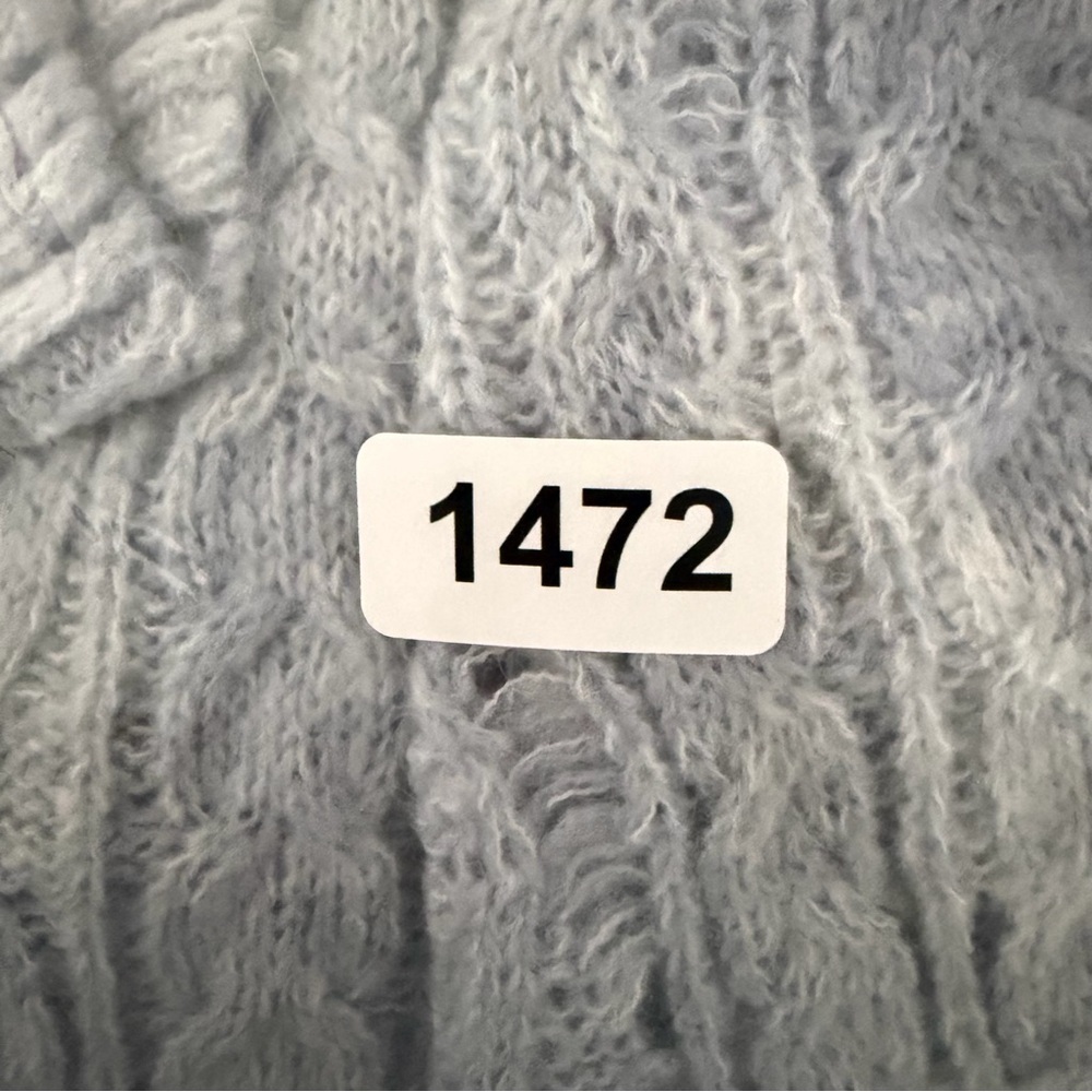 Free People Distressed Complex Cable Knit Turtleneck Sweater Small 41472 - Picture 9 of 9